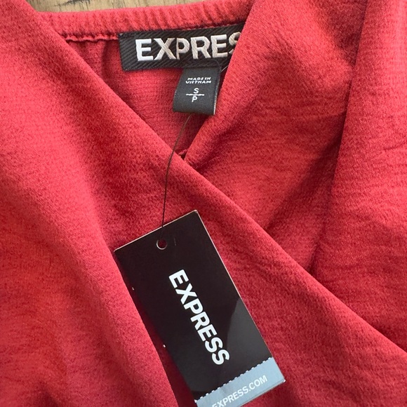 Express Red Wrap Camisole Top - Picture 8 of 10
